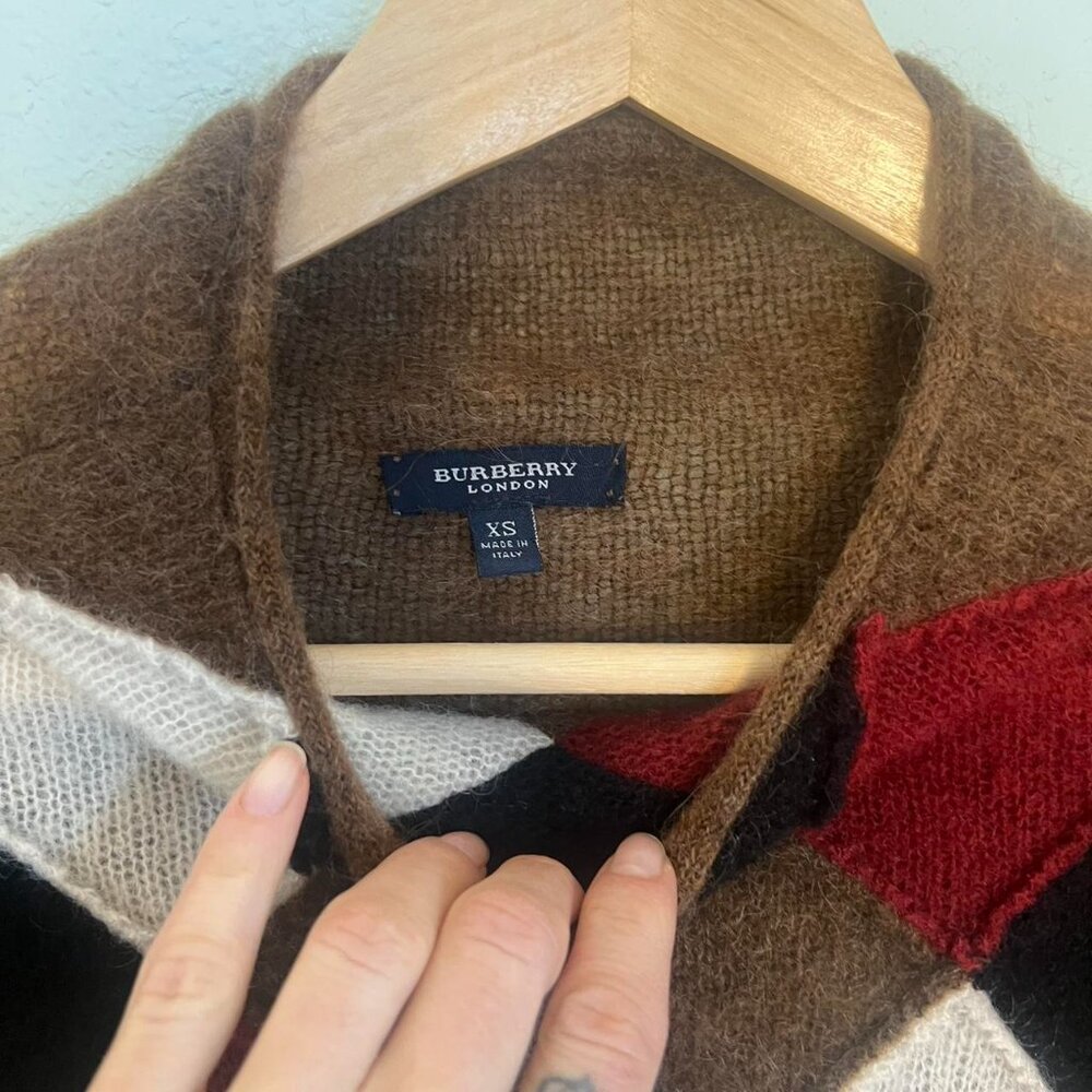 Authentic Burberry Women's Multi-Jumper Argyle Sweater - Picture 2 of 6